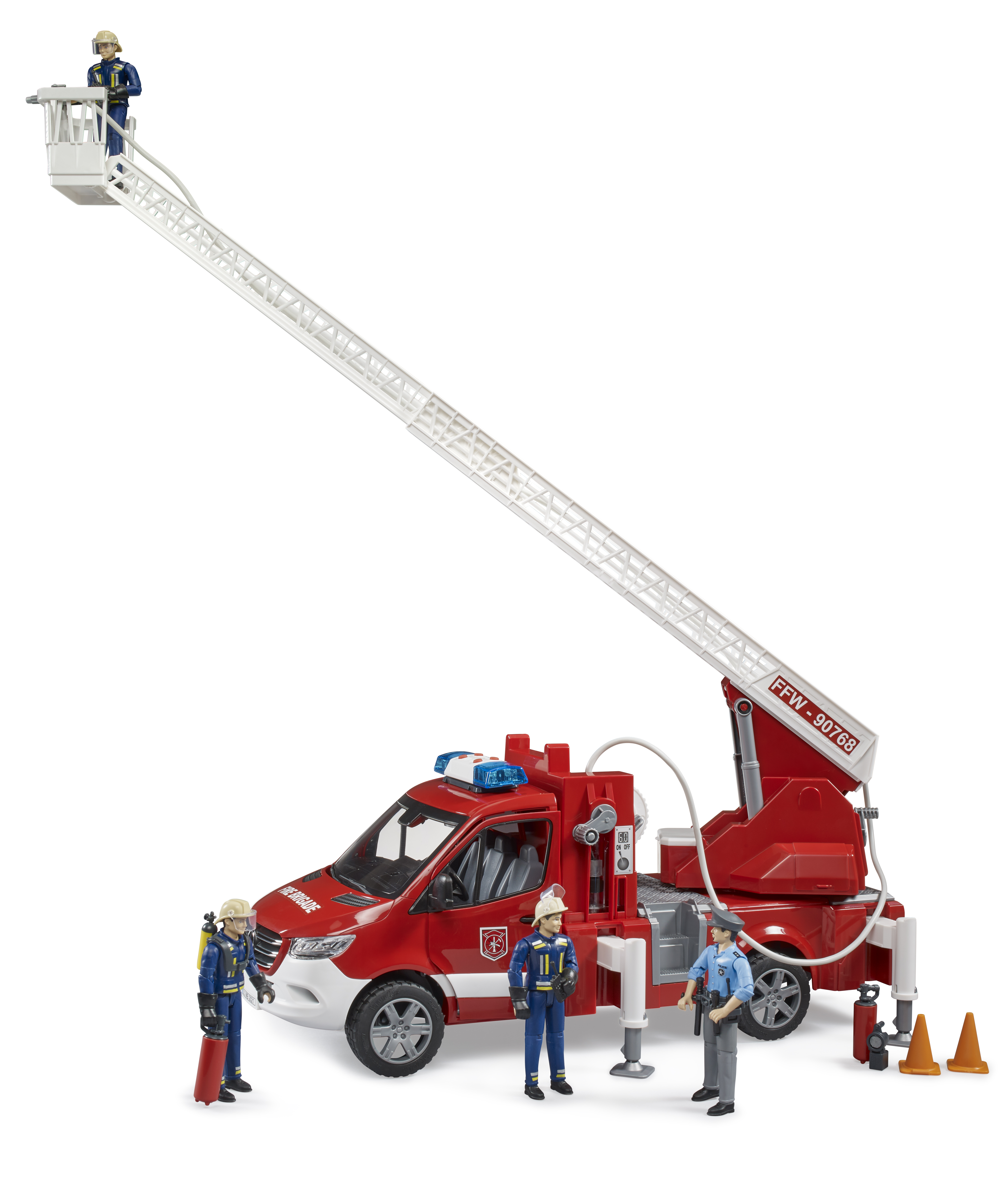 Vehículo de bomberos MB Sprinter con bomba de escalera giratoria y módulo de luces y sonido Vehículo de bomberos MB Sprinter con bomba de escalera giratoria y módulo de luces y sonido