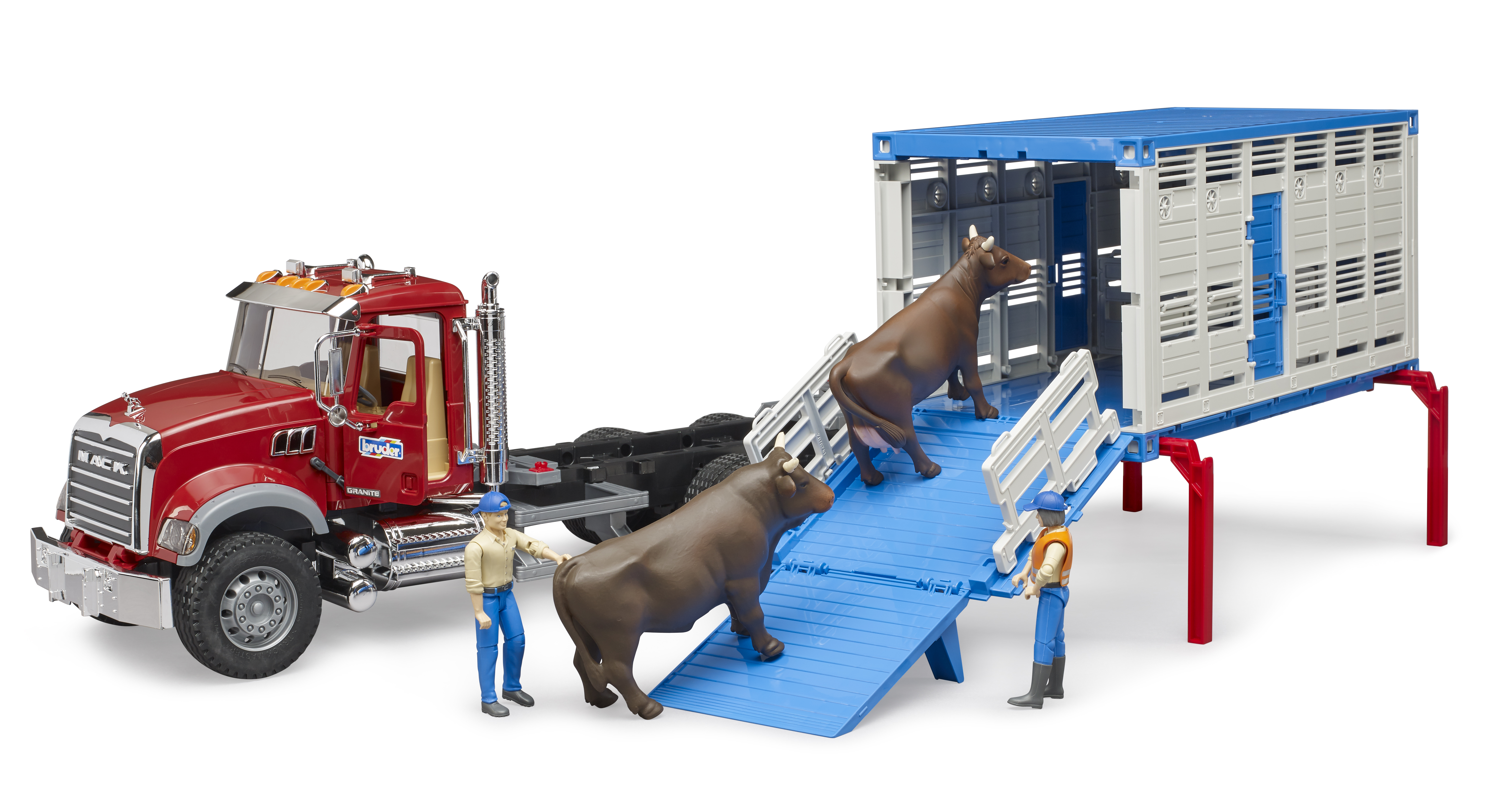 MACK Granite Tiertransporter mit 1 Rind