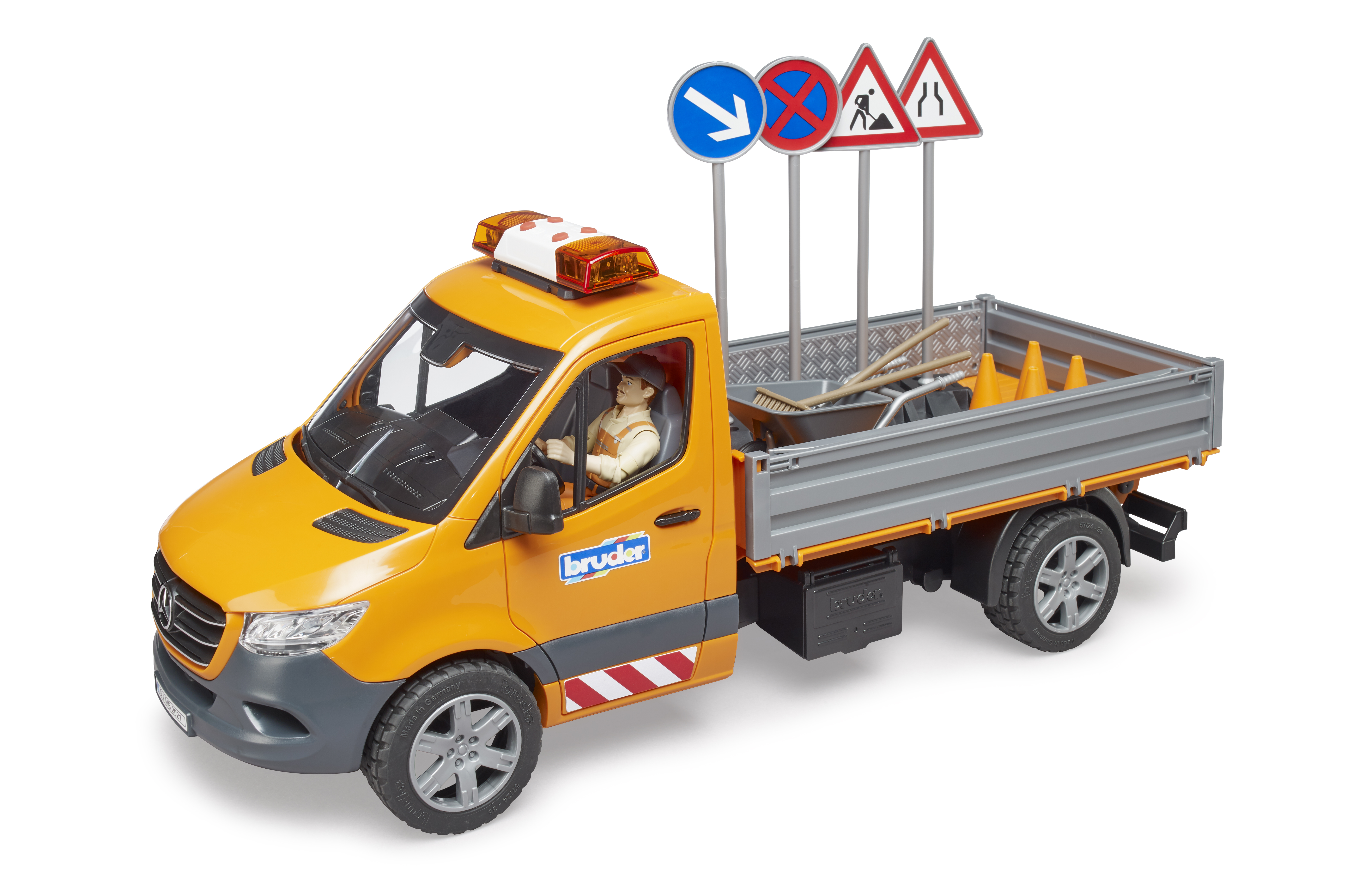 MB Sprinter municipal vehicle including light and sound module, driver and accessories