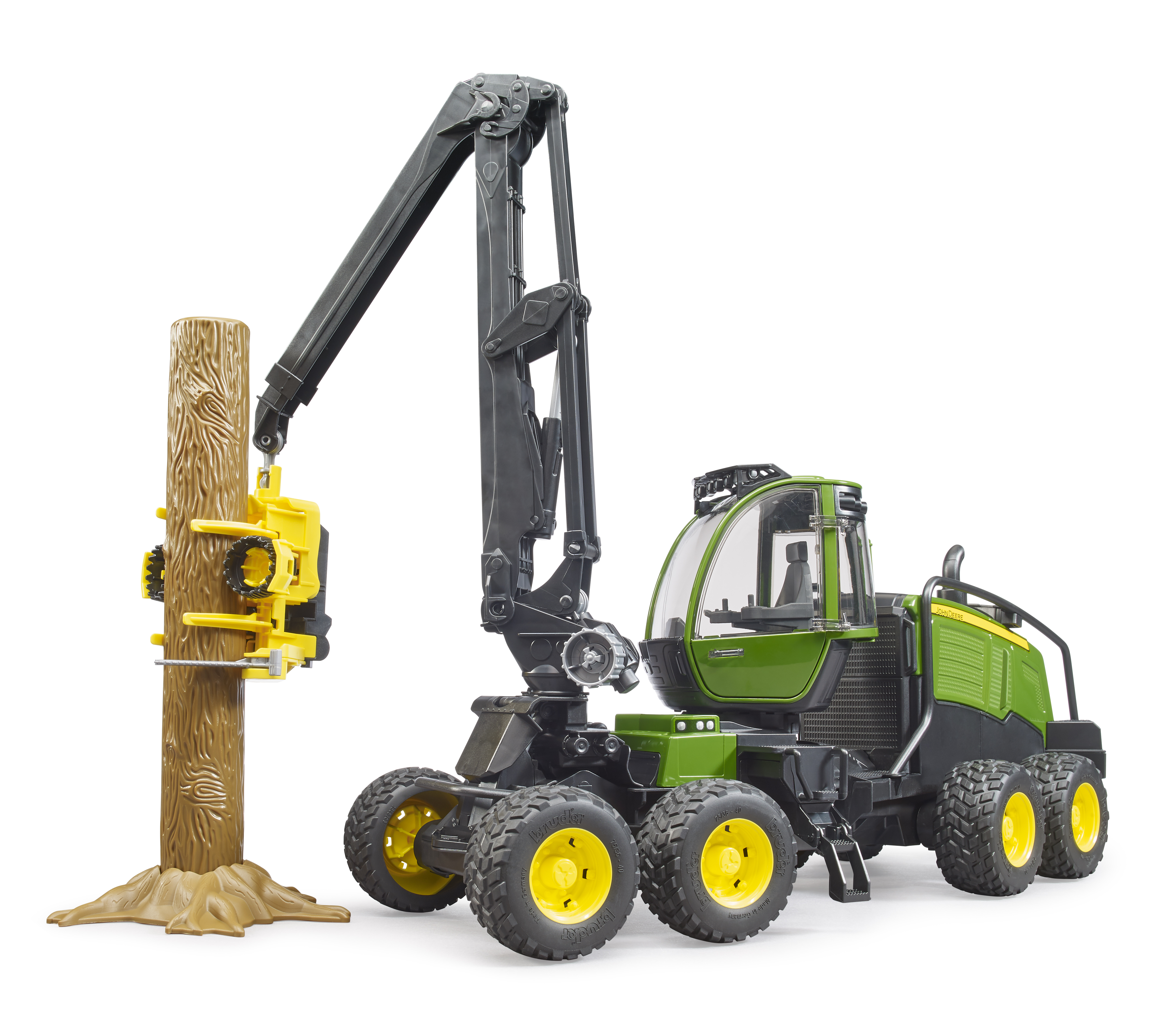 John Deere 1270G Harvester mit 1 Baumstamm John Deere 1270G Harvester mit 1 Baumstamm