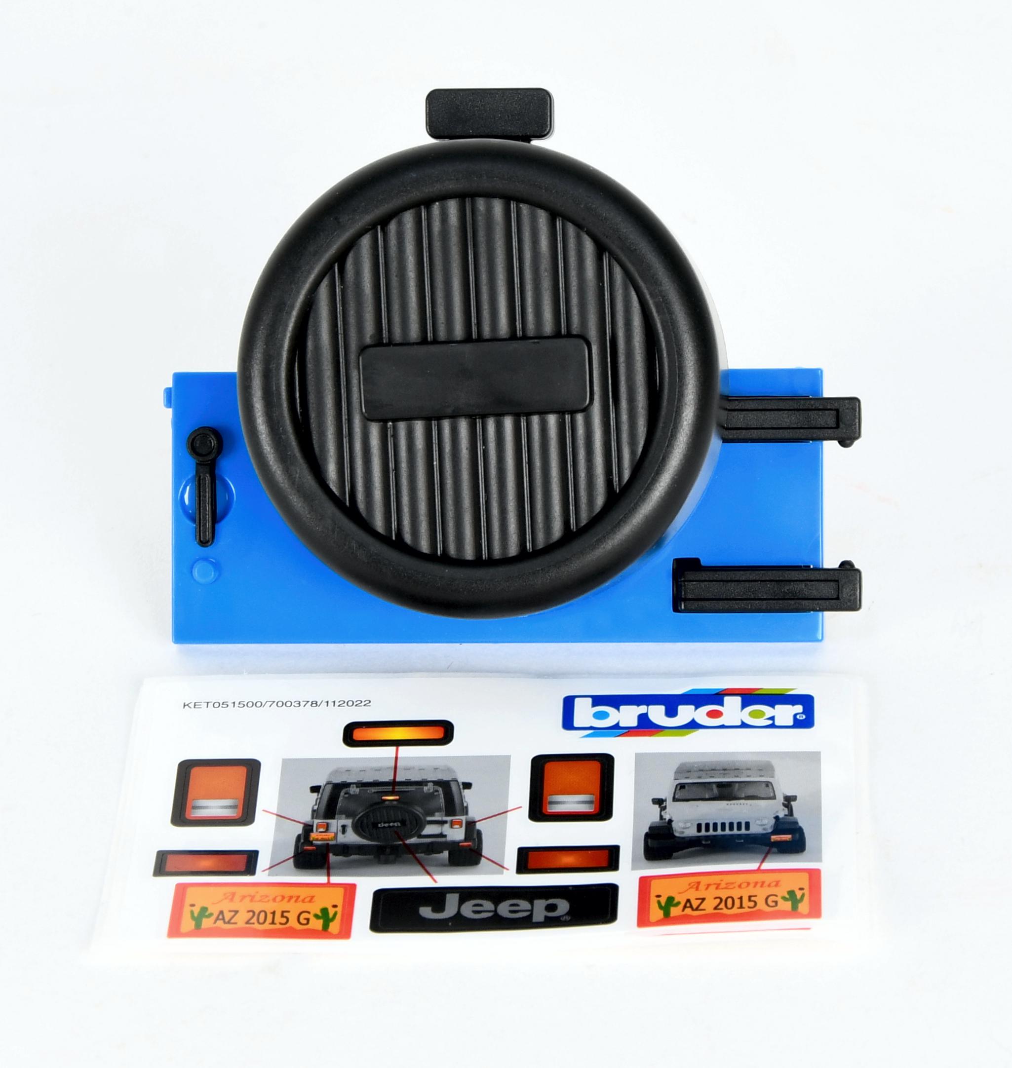 41532 Portellone posteriore con copertura ruota di scorta Jeep Wrangler Rubicon blu