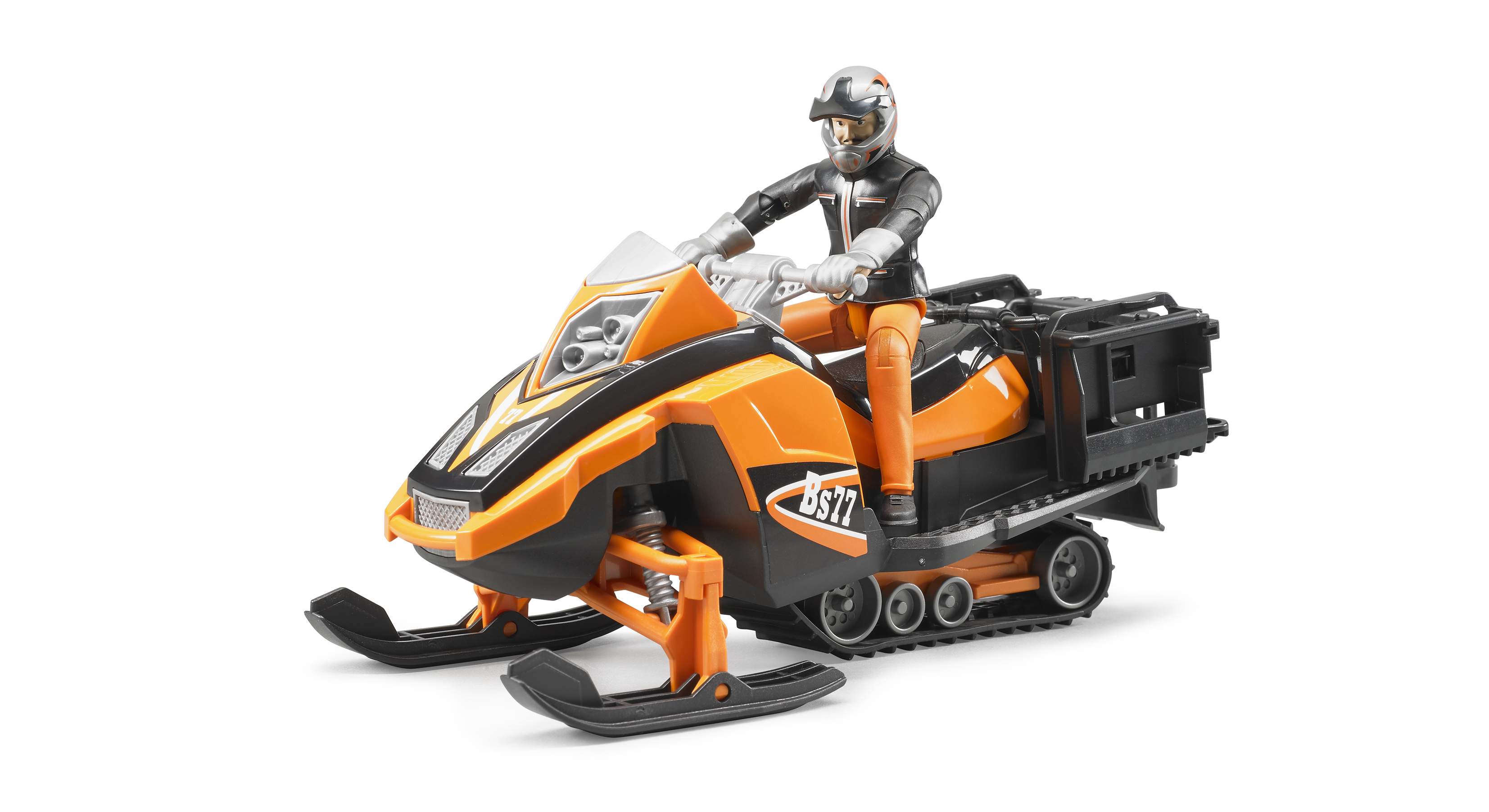 bruder snowmobile with driver