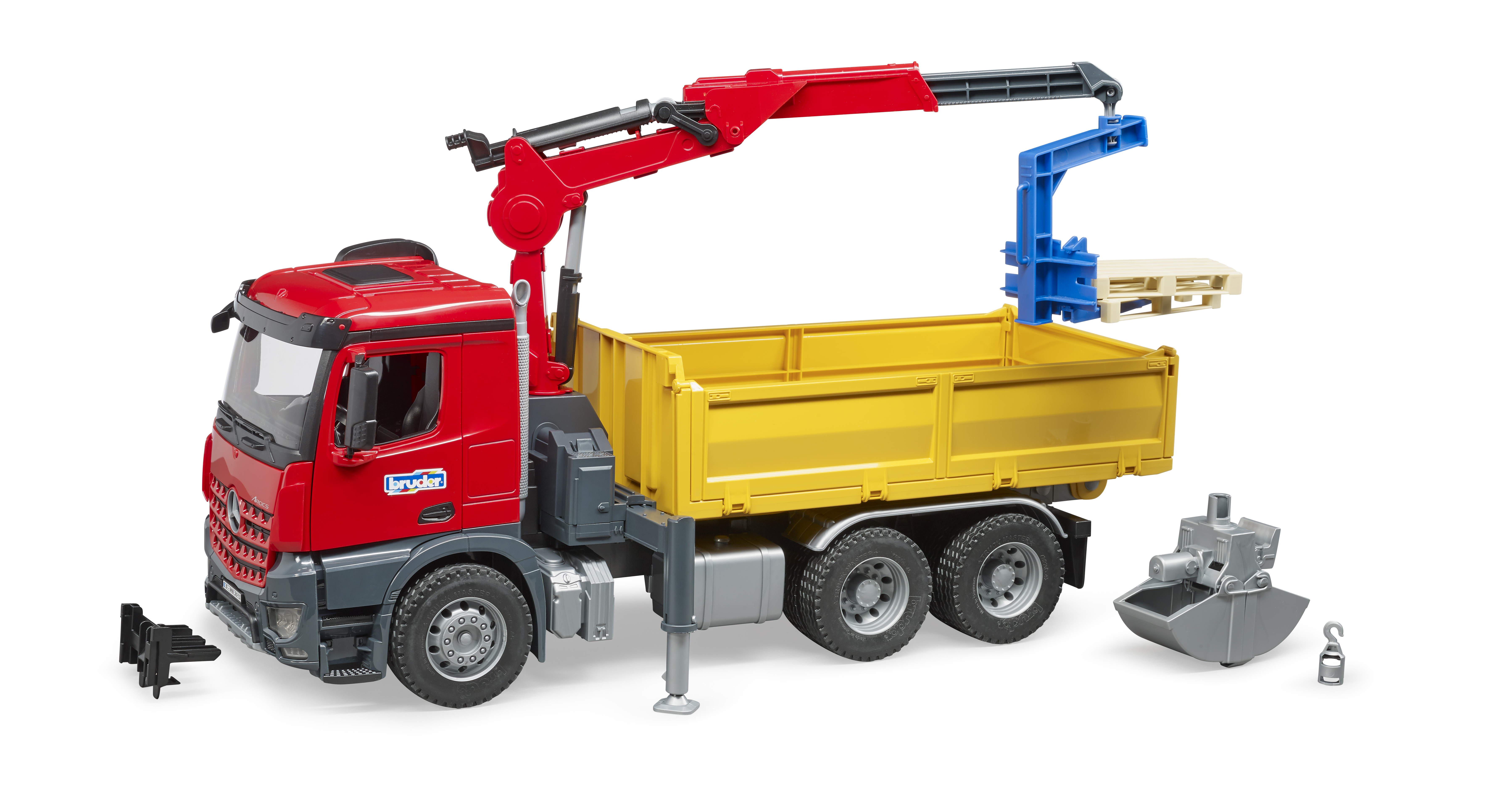 Bruder LKW mit Mini-Bagger und Anhänger Baustelle Fahrzeuge Spielzeug-Set Bundle 