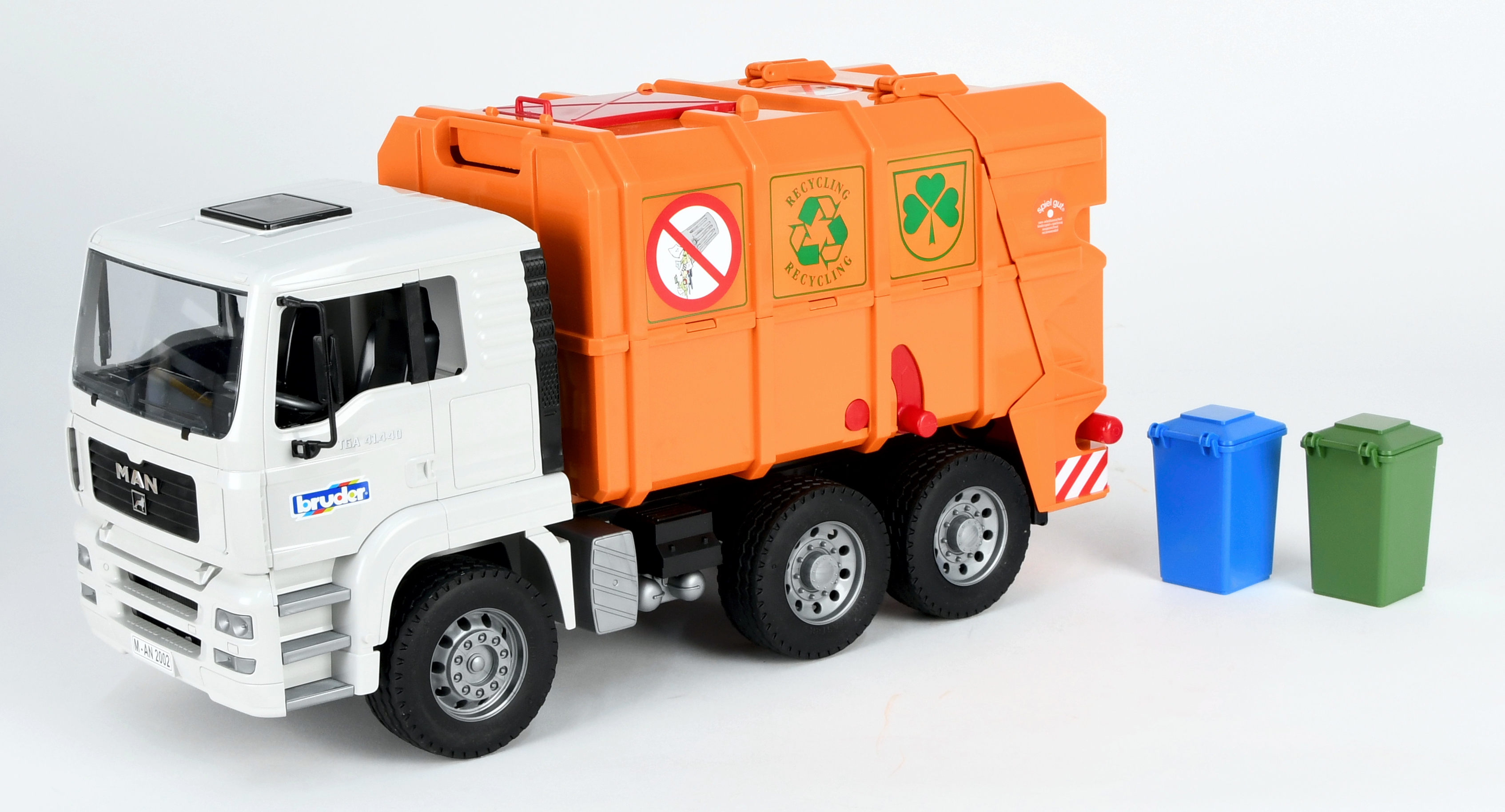 Camion poubelle Bruder Man tgs orange