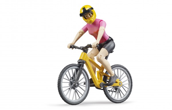 bworld mountain bike with female cyclist