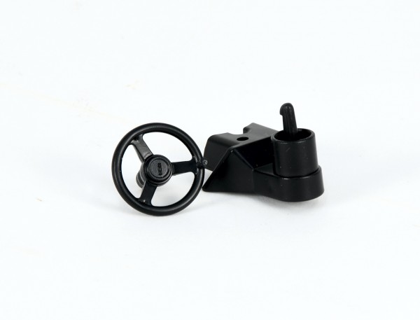 Trailer hitch and steering wheel