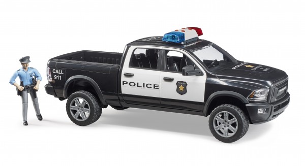 Pickup polizia RAM 2500 con poliziotto