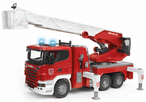 Scania R-Serie Feuerwehrleiterwagen mit Wasserpumpe und Light and Sound Module inkl. Batterie