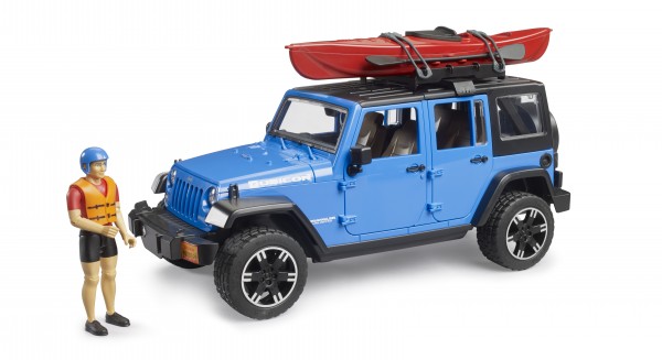 Jeep Wrangler Rubicon Unlimited con kayak y kayakista
