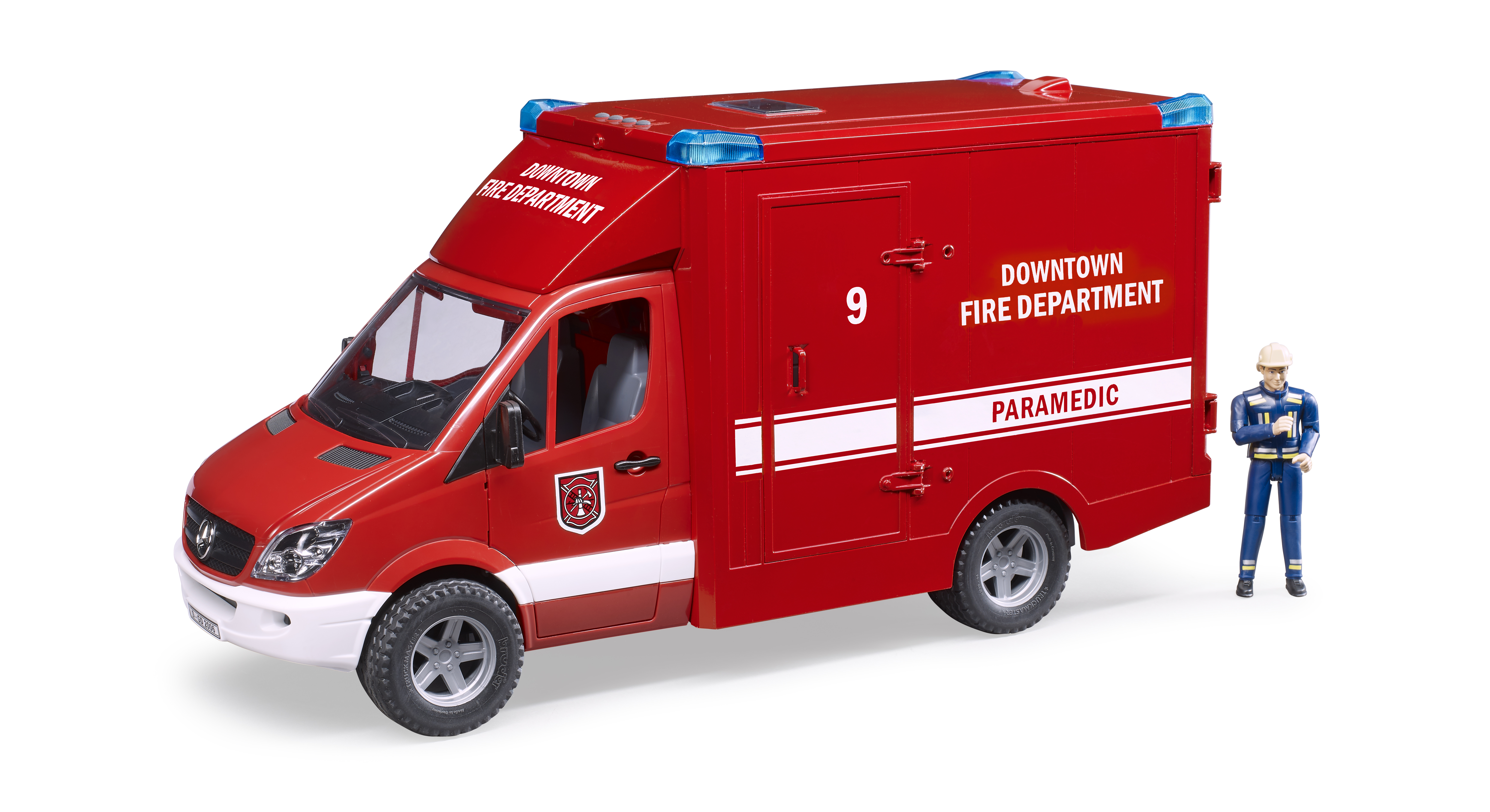 MB Sprinter Fire Department with Light Sound Module and fireman