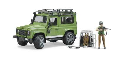Bruder land rover defender with trailer jcb excavator and worker on sale