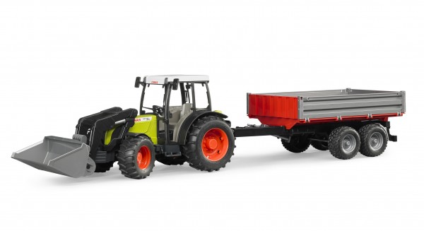 Claas Nectis 267 F mit Frontlader und Bordwandanhänger